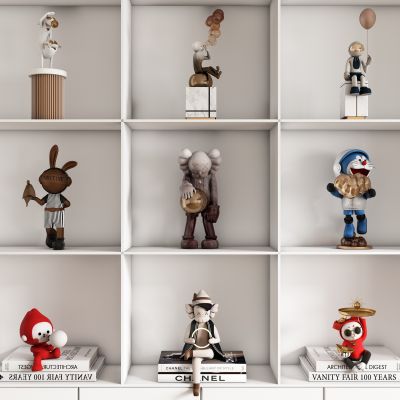 现代饰品公仔摆件组合