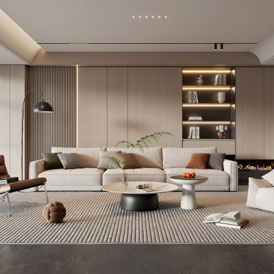 现代家居客厅 现代客厅 简约客厅 现代茶几组合 茶几 落地灯 极简客厅