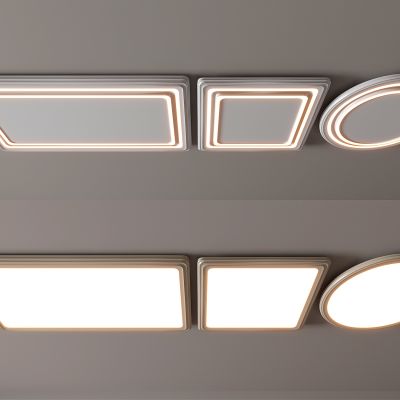 现代吸顶灯 方形吸顶灯 圆形 几何 超薄  卧室 客厅 儿童房 简约