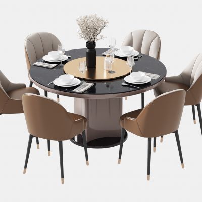 现代轻奢餐桌椅