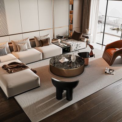 现代轻奢客厅组合沙发