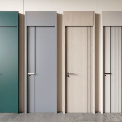 现代单开门 简约房间门 轻奢单开门 极简房间门 平开门 木门 门组合 