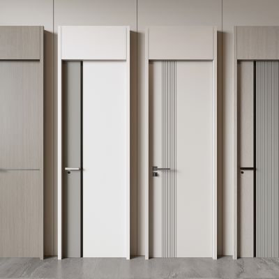 现代单开门 简约房间门 轻奢单开门 极简房间门 平开门 木门 门组合