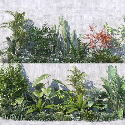 现代植物组团3D模型