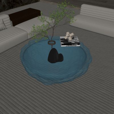 Cattelan 圆形亚克力茶几