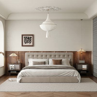 现代侘寂风卧室