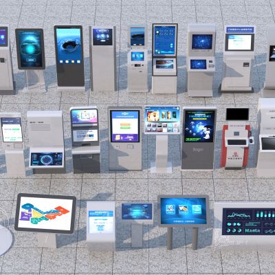 现代触控触摸一体机3D模型