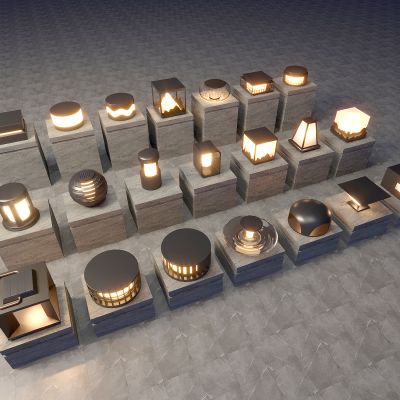 现代景观灯 现代户外灯 景观灯组合 草坪 草地路灯 花园室外 庭院灯
