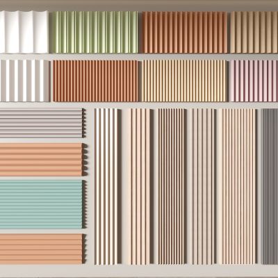 现代护墙板 格栅板 长城板 波浪板 墙饰板 木饰面 护墙板 长虹板 现代