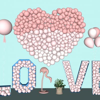 现代情人节美陈