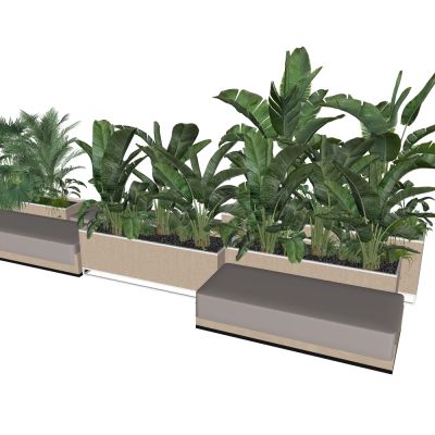 3d现代庭院座椅 景观小品 庭院沙发 景观座椅