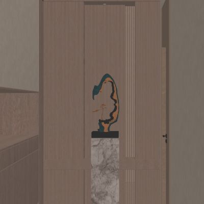 新中式轻奢风端景玄关