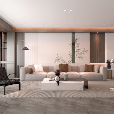 现代风格家居客厅3D模型
