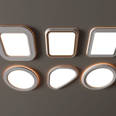 现代吸顶灯 圆形吸顶灯 卧室灯 艺术造型灯具 时尚客厅灯模型组合