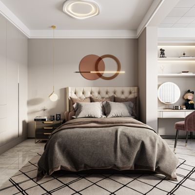 现代卧室，卧室，主人房，主卧