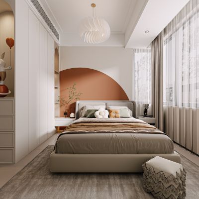 现代卧室，卧室，主人房，主卧