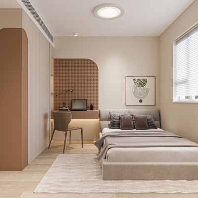 现代奶油风卧室