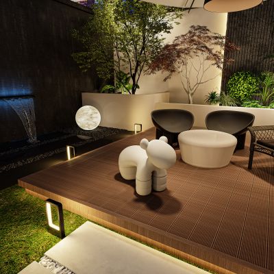 现代院子，院子，露台