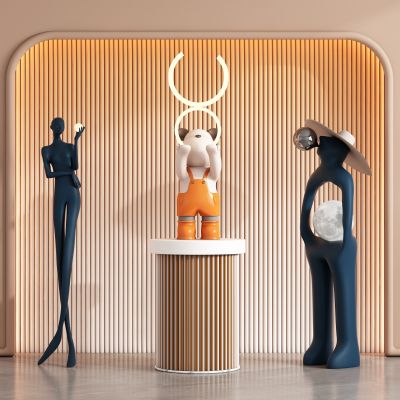 现代饰品公仔雕塑摆件