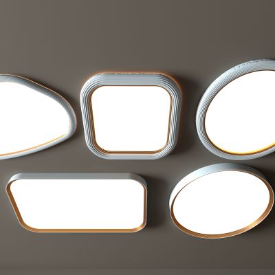 客厅吸顶灯，奶油风吸顶灯主灯， 简易卧室灯， 现代简约灯 ，新款主灯， 高档轻奢 ，过道灯，书房灯，极简风网红灯，全屋灯具组合3d模型