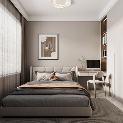 现代卧室，卧室，主人房，主卧