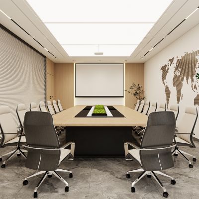 现代会议室，会议室，会议桌