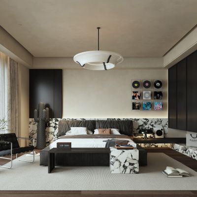 侘寂风卧室_装饰_摆件_装饰品_陶瓷_书本222