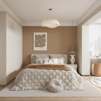 现代奶油风卧室