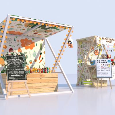 现代小吃快餐车3D模型