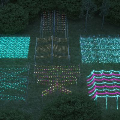 现代商业氛围灯3D模型