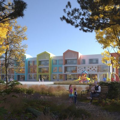现代幼儿园建筑3D模型