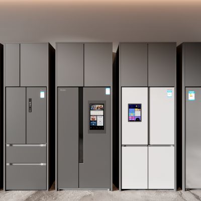 冰箱 冰箱柜 烤箱 智能冰箱 嵌入式冰箱 双开门冰箱 三开门冰箱3D模型