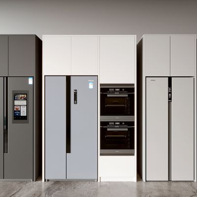 冰箱 冰箱柜 烤箱 智能冰箱 嵌入式冰箱 双开门冰箱 三开门冰箱3D模型