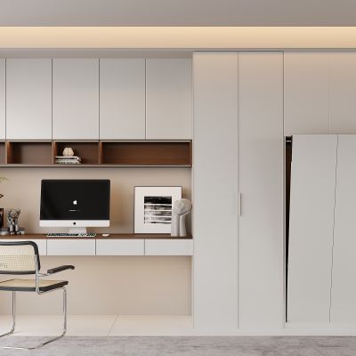 现代书桌 折叠床 莫斯床 书桌椅 卧室 书房 柜子