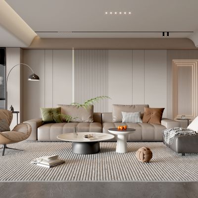 现代家居客厅 现代客厅 简约客厅 现代茶几组合 茶几 落地灯 极简客厅