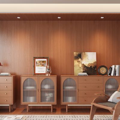 玄关柜 边柜 装饰摆件 装饰画 花瓶 台灯3D模型