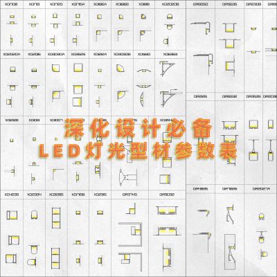 深化设计师必备LED灯光型材参数表