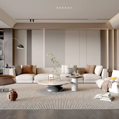 现代家居客厅 现代客厅 简约客厅 现代茶几组合 茶几 落地灯 极简客厅