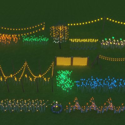 现代草坪灯_氛围灯_营地灯3D模型