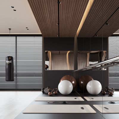 现代健身房 瑜伽室