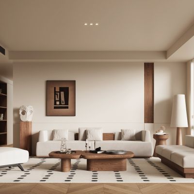 现代中古风客厅