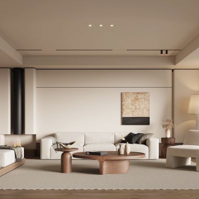 现代中古风客厅