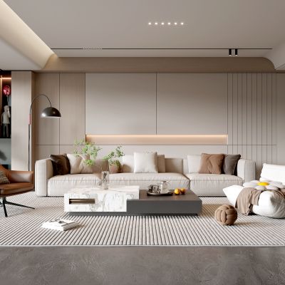 现代家居客厅 现代客厅 简约客厅 现代茶几组合 茶几 落地灯 极简客厅