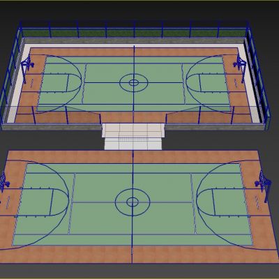 体育健身公共场合篮球场