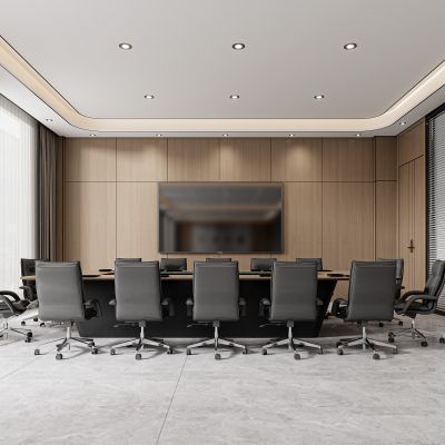 现代会议室，会议室，会议桌