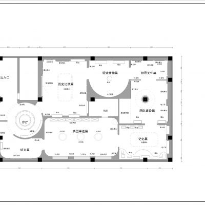 15套展馆展览展厅平面布置方案设计图
