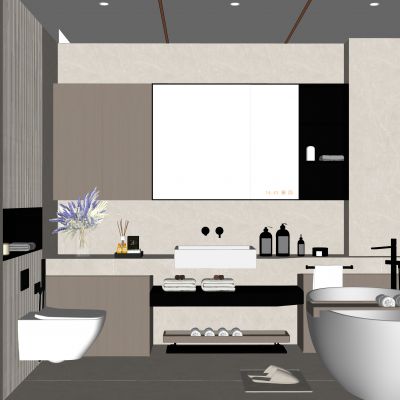 侘寂卫生间 _装饰柜_摆件_装饰品_陶瓷