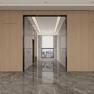 现代电梯间，电梯间