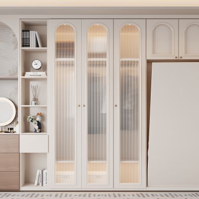 奶油风衣柜 装饰桌 衣柜 折叠床 莫斯床 梳妆台