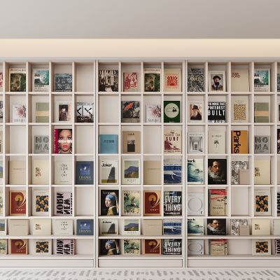 现代书柜 书籍 展示柜 开放式书柜